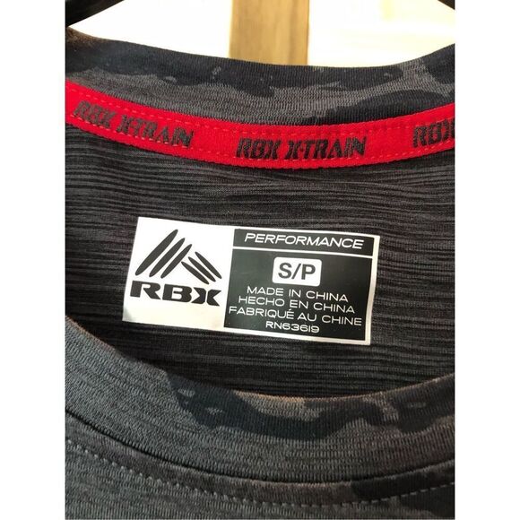 RBX Men’s X-Train Performance Gray Camouflage Short Sleeve T-Shirt Size S NWT - Picture 4 of 7